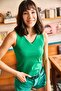 Women's Grass Green V-Neck Basic Tank Top Blouse with Chest Insert BLZ-19000906 - 3