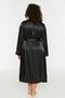 Black Kimono - Nightgown Satin 2-Piece Set TBBSS22SB00000 - 4