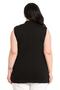 Large Size Half Fisherman Long Viscose Black Body with Slits on the Sides - 3