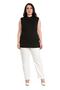 Large Size Half Fisherman Long Viscose Black Body with Slits on the Sides - 4