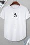 Rose White Oversize Printed T-shirt