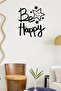 ملصق نص Be Happy، ملصق حائط، ديكور حائط، ديكور منزلي، ملصق غرفة