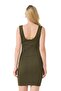 Girls U Neck Ribbed Dress - 2