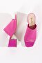 Pink Heeled Knitwear Slippers - 8