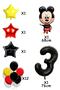 3 Years Old Black Figure Balloon Mickey Mouse Balloon Set Mini Mouse Themed Set of 17 - 2