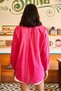 Women's Fuchsia Pocket Detailed Printed Woven Shirt GML-19000985 - 5
