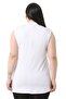 Large Size Half Fisherman Long Viscose White Body with Slits on the Sides - 3