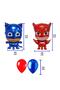 5 Years Old Silver Number Balloon Pijamaskeliler Balloon Welcome Set Pjmasks Cat Child Owl Girl - 2