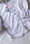 White Brown Striped School Children's Shirt - 2