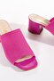 Pink Heeled Knitwear Slippers - 6