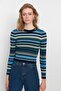 Navy Blue Crop Knitwear Sweater TWOAW22KZ1114 - 4