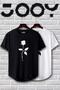 Black and White Oval Cut Rose Design Tshirt Set of 2 - 2