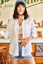 Women's White Basic Woven Poplin Shirt GML-19000996 - 3
