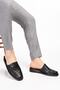 Men's Black Genuine Leather Quilted House Slippers - 2