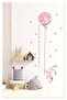 Pink Rabbit with Cute Balloons Height Gauge Decorative Kids Room Wall Sticker Wall Ornament - 4