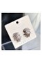 Yeplaze Wheel Model Steel Earrings Silver Gray