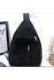 حقيبة ظهر نسائية من جلد الغزال الأصلي باللون الأسود. 25*36*16 سم - 2