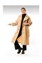 Boutique Belted Buttoned Long Trench Coat