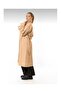 Boutique Belted Buttoned Long Trench Coat - 2