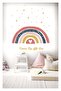 Scandinavian Style Rainbow & Stars - Dream Big Children's Room Wall Sticker
