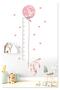 Pink Rabbit with Cute Balloons Height Gauge Decorative Kids Room Wall Sticker Wall Ornament - 2