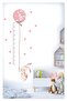Pink Rabbit with Cute Balloons Height Gauge Decorative Kids Room Wall Sticker Wall Ornament - 5
