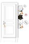 Children's Room Door Side Decorative Sticker Cute Cats Wall Ornament