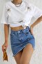 Women's Crew Neck Eye Patterned Sequins and Embroidery Embroidered 100% Cotton T-Shirt - 4