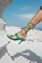 Franc Women's Grass Green Heeled Sandals - 5
