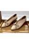 Pointed Toe Stoned Knitwear Knitted New Trend Flat Sole Ballerinas - 4