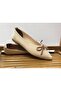 Pointed Toe Stoned Knitwear Knitted New Trend Flat Sole Ballerinas - 5
