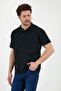 Black Fit Polo Neck T-Shirt - 2