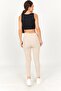Women's Beige High Waist Zippered Camisole Tights ARM-22Y124043 - 4