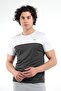 Observe Men's T-shirt Dark Gray / White - 2