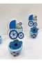 Wooden Baby Stroller Latch Note Holder 12 Pieces - Baby Candy Decoration Gift - 4