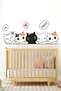Children's Room Door Side Decorative Sticker Cute Cats Wall Ornament - 2