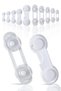 Child Baby Safety Multi-Purpose Lock Cabinet Door Drawer White Goods Safety 10 Pieces - White