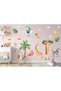 Watercolor Safari Animals Clouds And Flying Balloon Decorative Kids Room Wall Sticker Wall Ornament - 2