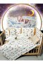60x120 Baby Sleeping Set with Mosquito Net and Crescent Star Pattern 11 Pieces (crib Not Included) - 5
