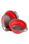 Foldable Round Silicone Fruit Vegetable Pasta Strainer Basket