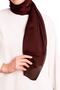 Women's Dark Burgundy Janjan Chiffon Shawl 75x185cm - 3