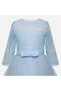 Lace Girls' Evening Dress - Blue Color Girls' Evening Dress - Tarlatan Kids Evening Dress - 4