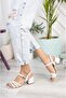 White Women's Heeled Sandals0012355 - 8