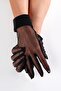 Black Plain Satin Detailed Bridal Gloves – Special Design, Accessory, Quality Production, Eye-Catching Style – - 2
