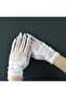 White Bead Embroidered Bridal Gloves – Special Design, Accessory, Quality Production, Eye-Catching Style – Ma - 2