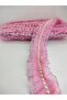 Pink Silver Glitter Pearl Ruffle Ribbon – Special Design, Accessory, Quality Production, Eye-Catching Style – - 2