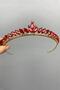 Red Gold Es Model Thin Bridal and Henna Crown – Wedding & Henna & Wedding, Stylish Design, Women's Accessory - 4