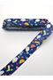 Navy Blue Rain Patterned Grosgrain Ribbon 4 cm 3 Yards – Ribbon, Stylish Design, Women's Accessory – Kurd - 2