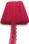 Types of Lace Burgundy Kopanaki Cotton Lace 2.5 cm – Decorative Ribbon, Stylish Design, Women's Accessory - 8