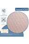 Fiber Lined PVC Tablecloth Erasable 140x140cm Liquid Proof Stain Resistant Diamond Patterned Pink - 3